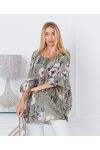 PRINTED OVERSIZE TUNIC 20155 MILITARY GREEN