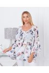 PRINTED OVERSIZE TUNIC 20155 WHITE