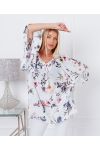 PRINTED OVERSIZE TUNIC 20155 WHITE