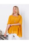 VOILE TUNIC + NECKLACE OFFERED 7510 MUSTARD