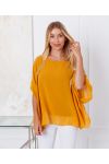 VOILE TUNIC + NECKLACE OFFERED 7510 MUSTARD