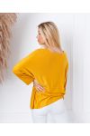 THIN LOOSE SWEATER ETOILE LEOPARD 8948 MUSTARD