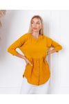 SWEATER COTTON BASE WITH BUTTONS 19001 MUSTARD