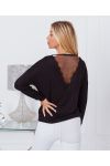 FIJNE KANT SWEATER 9091 ZWART