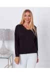 FIJNE KANT SWEATER 9091 ZWART