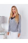 FIJNE KANT SWEATER 9091 GRIJS