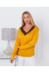 FIJNE KANT SWEATER 9091 MUSTARD