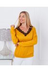 FIJNE KANT SWEATER 9091 MUSTARD