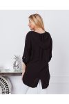 BLUSA CON CAPUCHA FLUIDA 9205 NEGRA