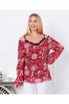 TUNIC SHOULDER DENUDEES 9244 BURGUNDY