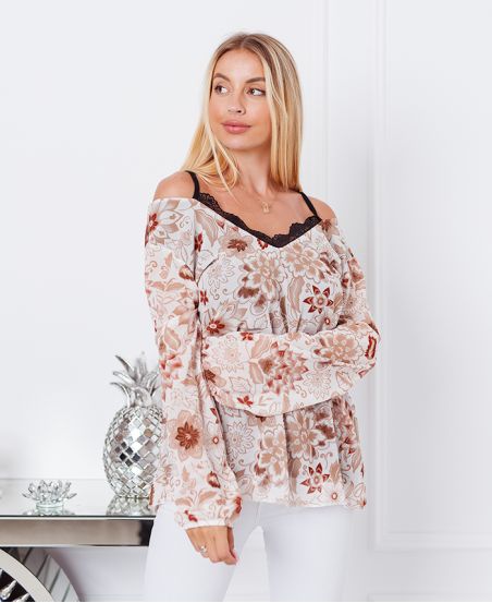 TUNIC SHOULDER DENUDEES 9244 BEIGE