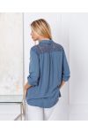 SEQUINED LACE SHIRT 9261 BLUE JEANS