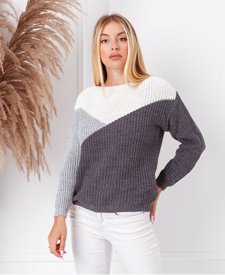 PULLOVER 3 COLORI 2589 GRIGIO