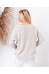 PULLOVER MAILLE ETOILE 4678 BEIGE CLAIR