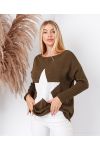 KNITTED JUMPER ETOILE 4678 MILITARY GREEN