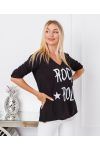T - SHIRT IN COTONE ROCK N ROLL 6661 NERO