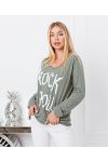 T-SHIRT COTTON ROCK N ROLL 6661 MILITARY GREEN