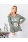 T-SHIRT IN COTONE ROCK N ROLL 6661 VERDE MILITARE