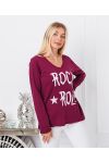 T-SHIRT, BAUMWOLLE, ROCK-N-ROLL 6661 BORDEAUX