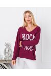 T-SHIRT COTON ROCK N ROLL 6661 BORDEAUX