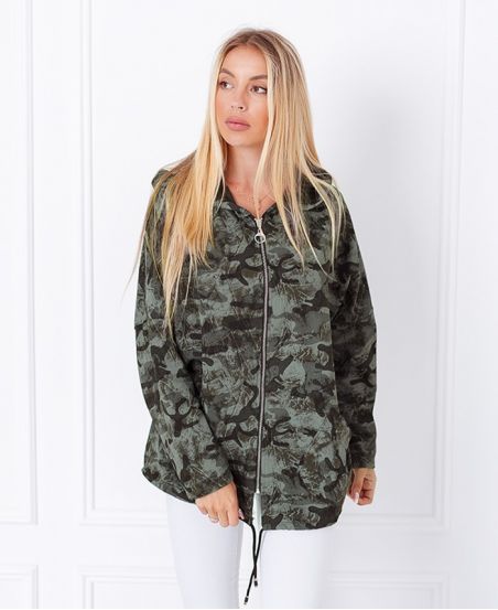 GIACCA ZIPPE LEOPARD 7934 VERDE MILITARE