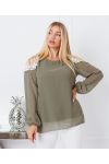 TUNIC SHOULDERS LACE 9263 MILITARY GREEN