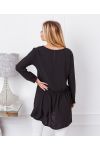 EVASEE V-NECK TUNIC 20219 BLACK