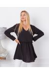 EVASEE V-NECK TUNIC 20219 BLACK