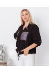 CAMICIA CON TASCHE LUSTRINI 9263 NERO