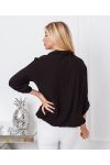 CAMISA CON BOLSILLOS DE LENTEJUELAS 9263 NEGRO