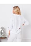 CHEMISE POCHES PAILLETEES 9263 BLANC
