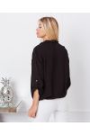 SEQUINED POCKETS SHIRT 9263 BLACK