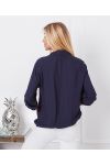 SEQUINED POCKETS SHIRT 9263 NAVY BLUE