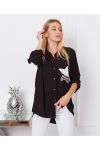 FLOCKING POCKET SHIRT ETOILE 9331 ZWART