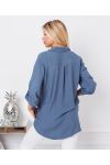 CAMISA BOLSILLO FLOCADO ESTRELLA 9331 BLUE JEANS