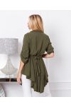 TUNIQUE LONGUE FLUIDE BOUCLE 9632 VERT MILITAIRE