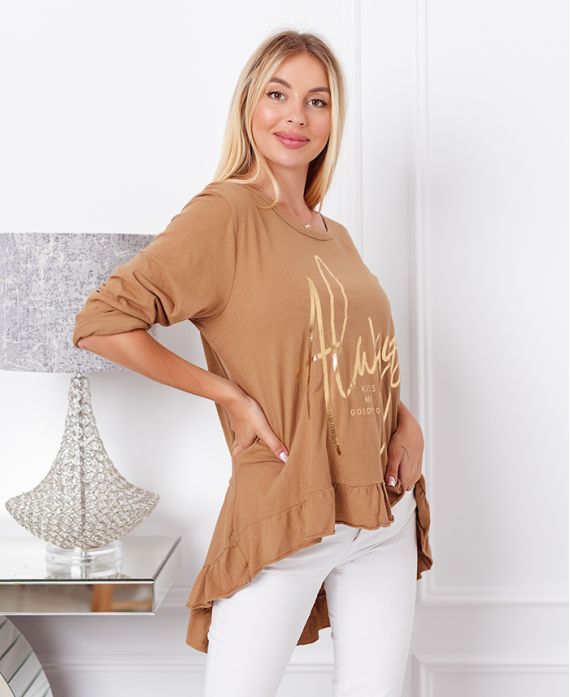 camel tunic sweater
