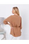 TUNIQUE ENCOLURE ZIPPEE 6300 CAMEL