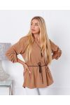 TUNIC ZIPPED NECKLINE 6300 CAMEL