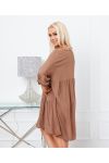 PLAIN OVERSIZE SHORT DRESS 6850 CAMEL