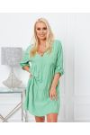 PLAIN OVERSIZE SHORT DRESS 6850 GREEN