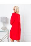 PLAIN OVERSIZE SHORT DRESS 6850 RED