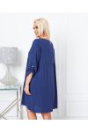 PLAIN OVERSIZE SHORT DRESS 6850 NAVY BLUE