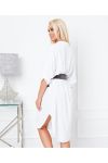 SHIRT DRESS + BELT OFFERED 21280 WHITE