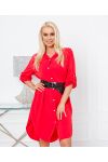 OVERHEMD JURK + RIEM AANGEBODEN 21280 ROOD