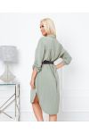 SHIRT DRESS + BELT OFFERED 21280 MILITARY GREEN