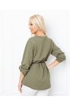 TUNICA CON ZIP SCOLLATURA 6300 VERDE MILITARE