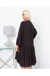 KLEID OVERSIZE FLÜSSIGKEIT 9535 SCHWARZ