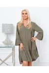 FLOWING OVERSIZE DRESS 9535 MILITARY GREEN
