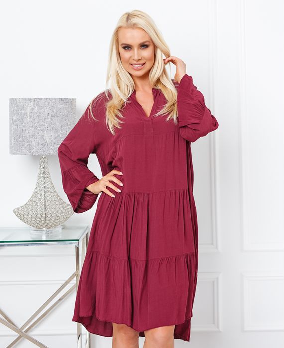 ABITO OVERSIZE FLUENTE 9535 BORDEAUX